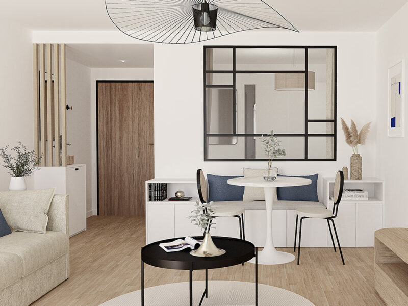 ELEGANCE ARCHITECTURE D'INTERIEUR DESIGNER D'INTERIEUR JENNIFER FAUCHART RENOVATION STUDIO SUR MESURE LUXE FACE A LA MER ANTIBES CANNES MOUGINS MOUANS-SARTOUX CAGNES SUR MER